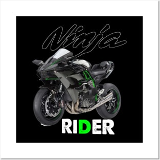 Kawasaki Ninja h2r Ninja Rider New Designed Posters and Art